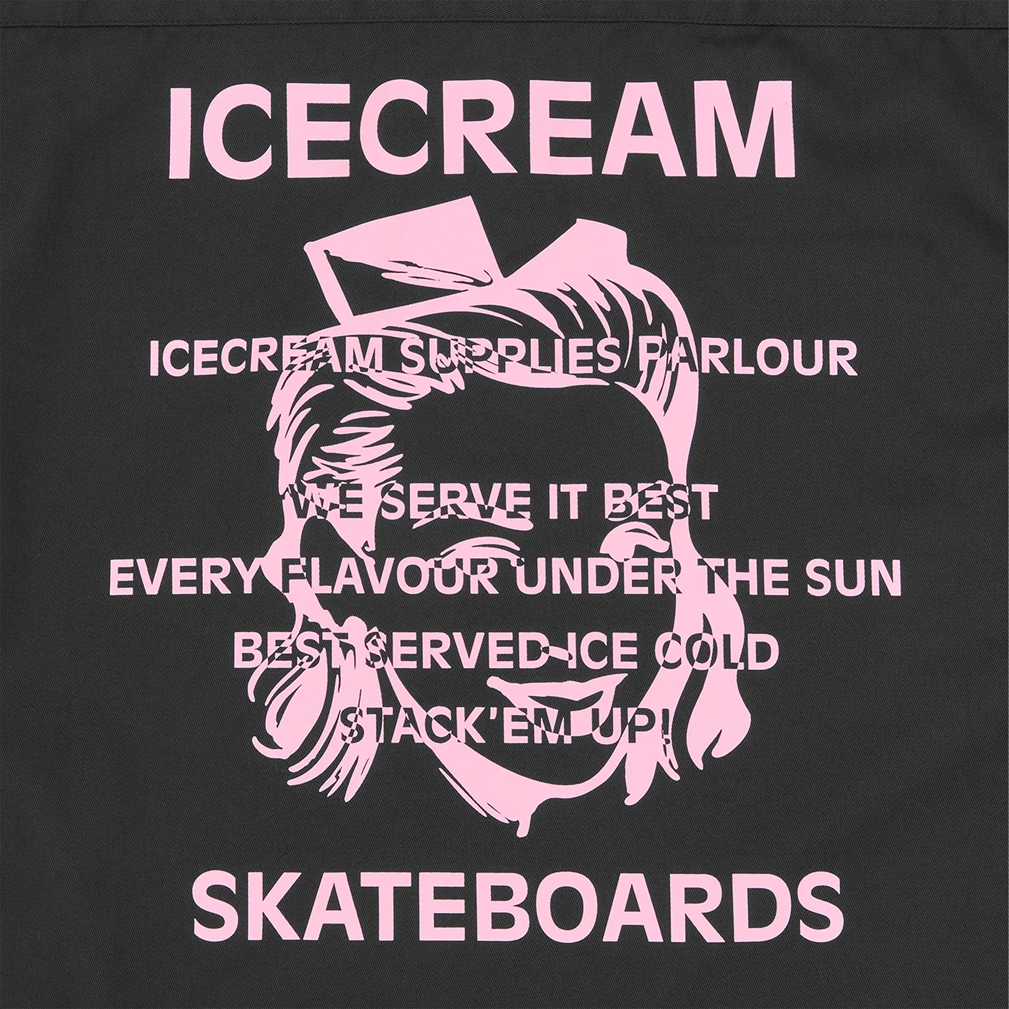 CHEMISETTE WAITRESS QUARTER ZIP WORK SHIRT BLACK – ICECREAM