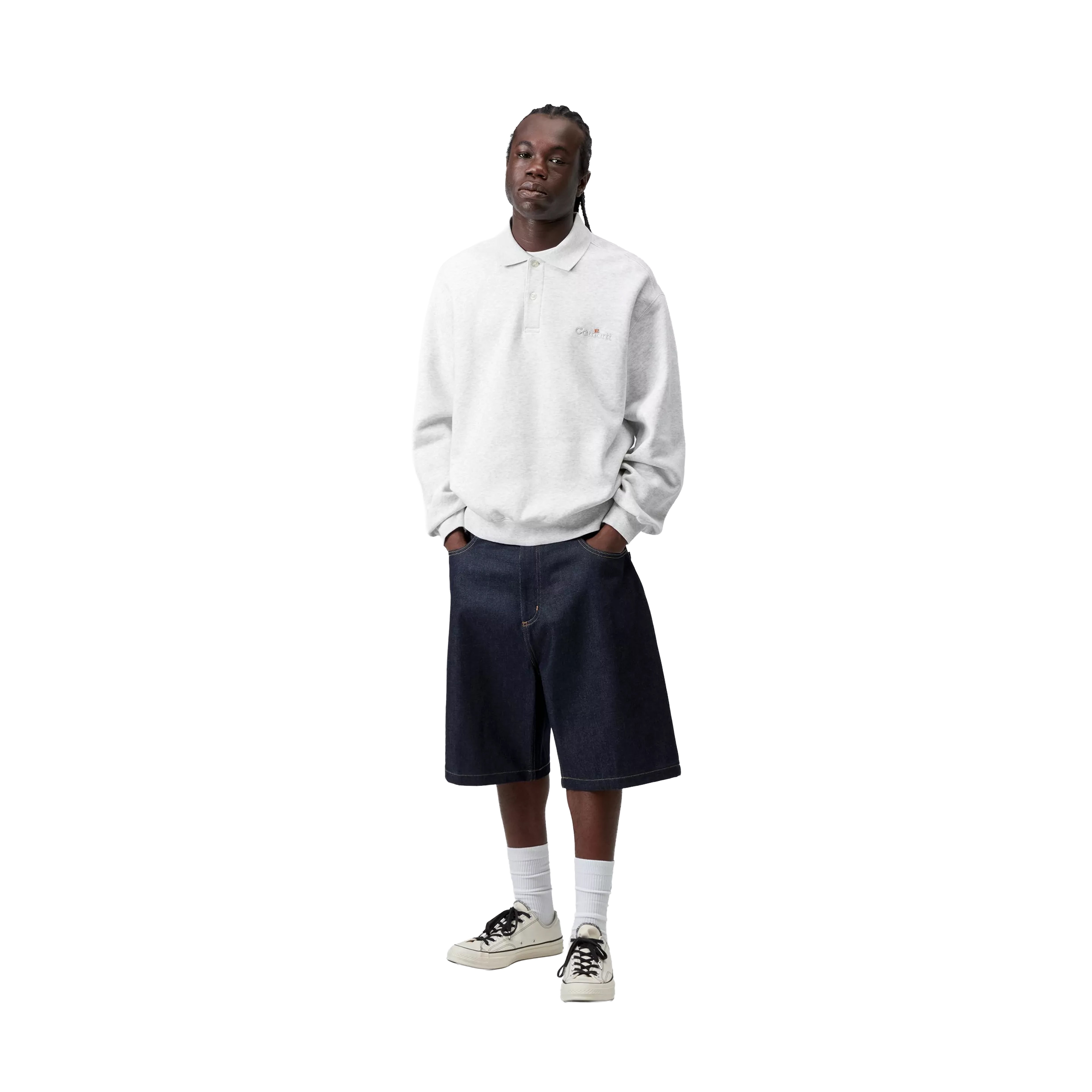 CREWNECK WIP LABEL POLO ASH HEATHER