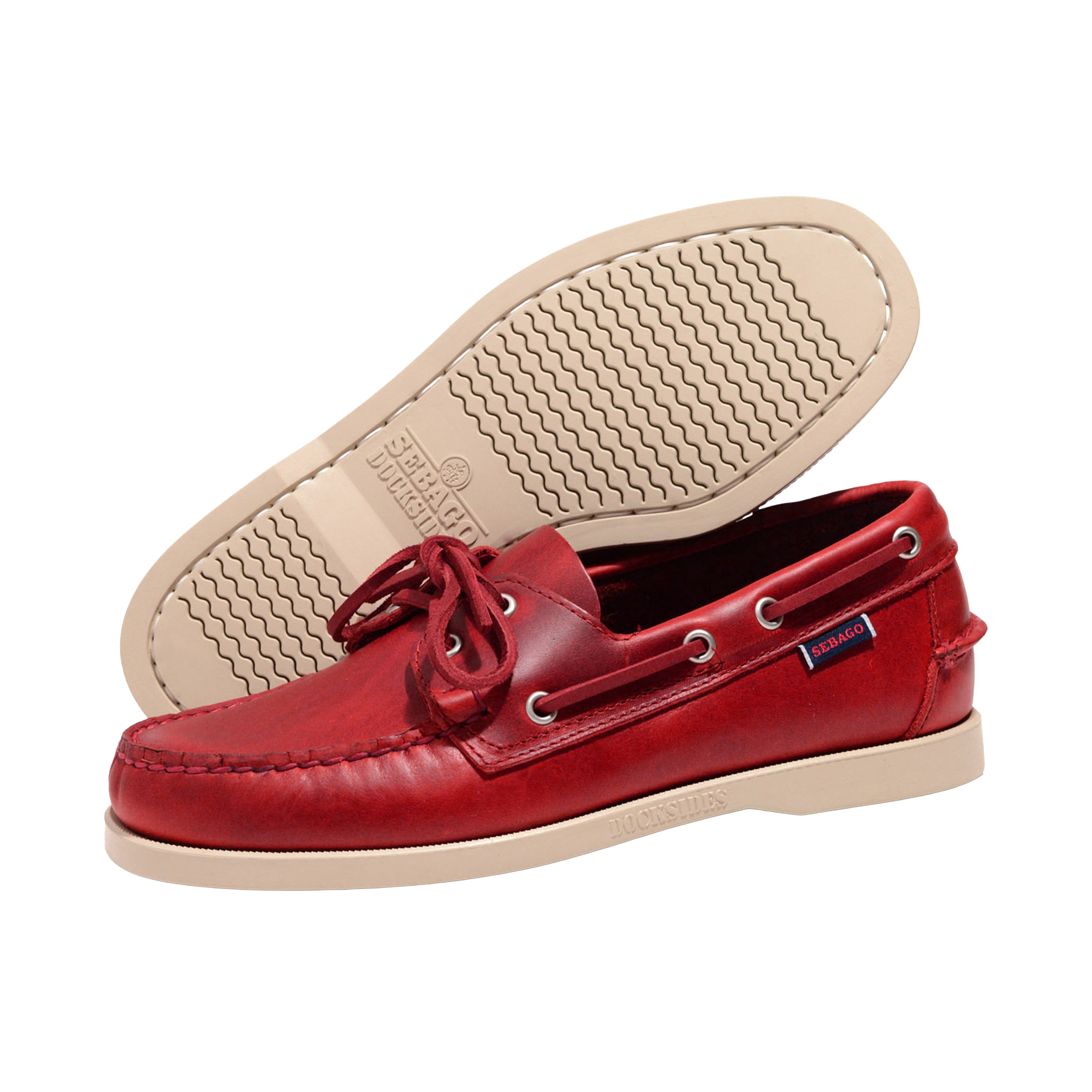 DOCKSIDES PORTLAND WAXED DARK RED
