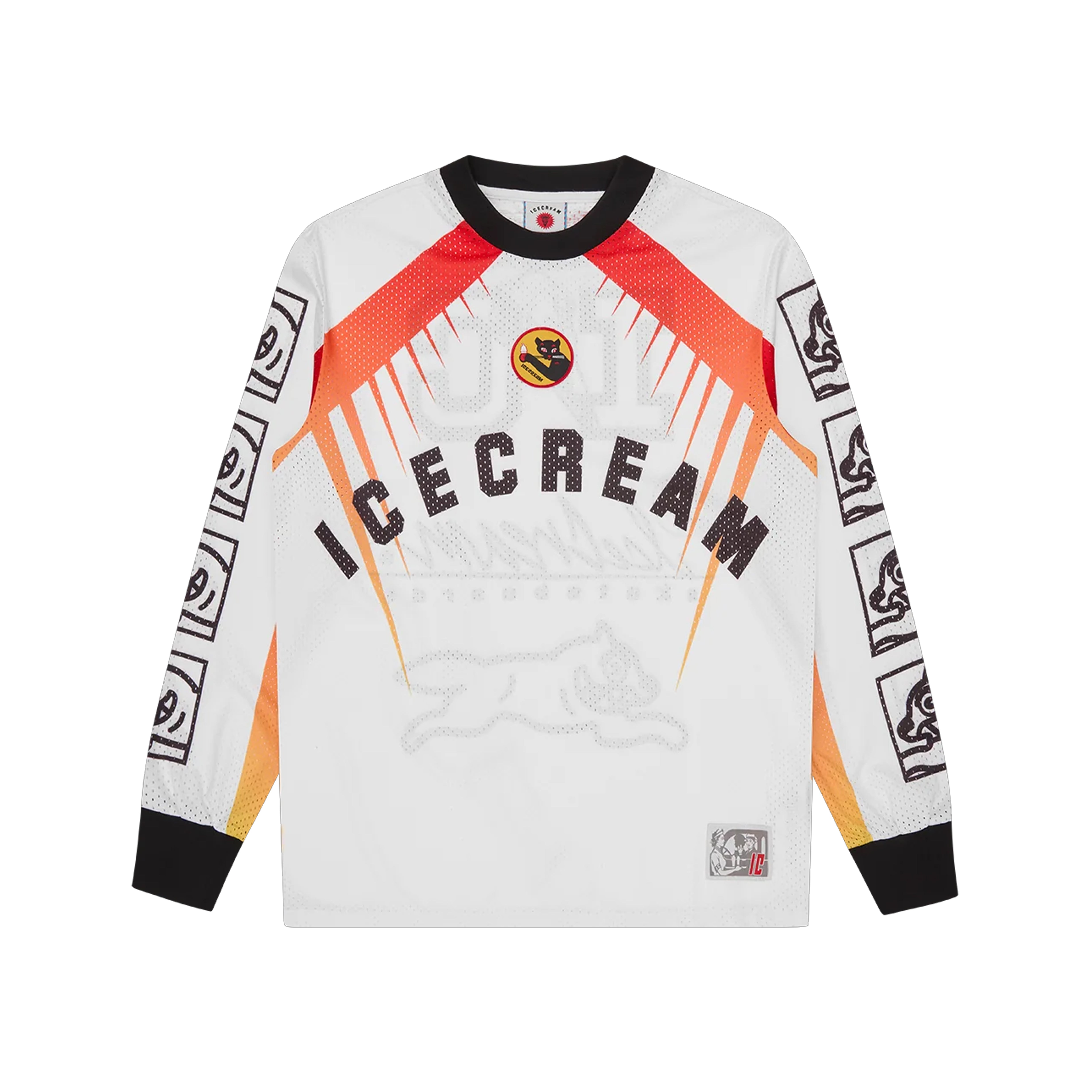 MOTO RACER L/S MESH JERSEY WHITE – ICECREAM