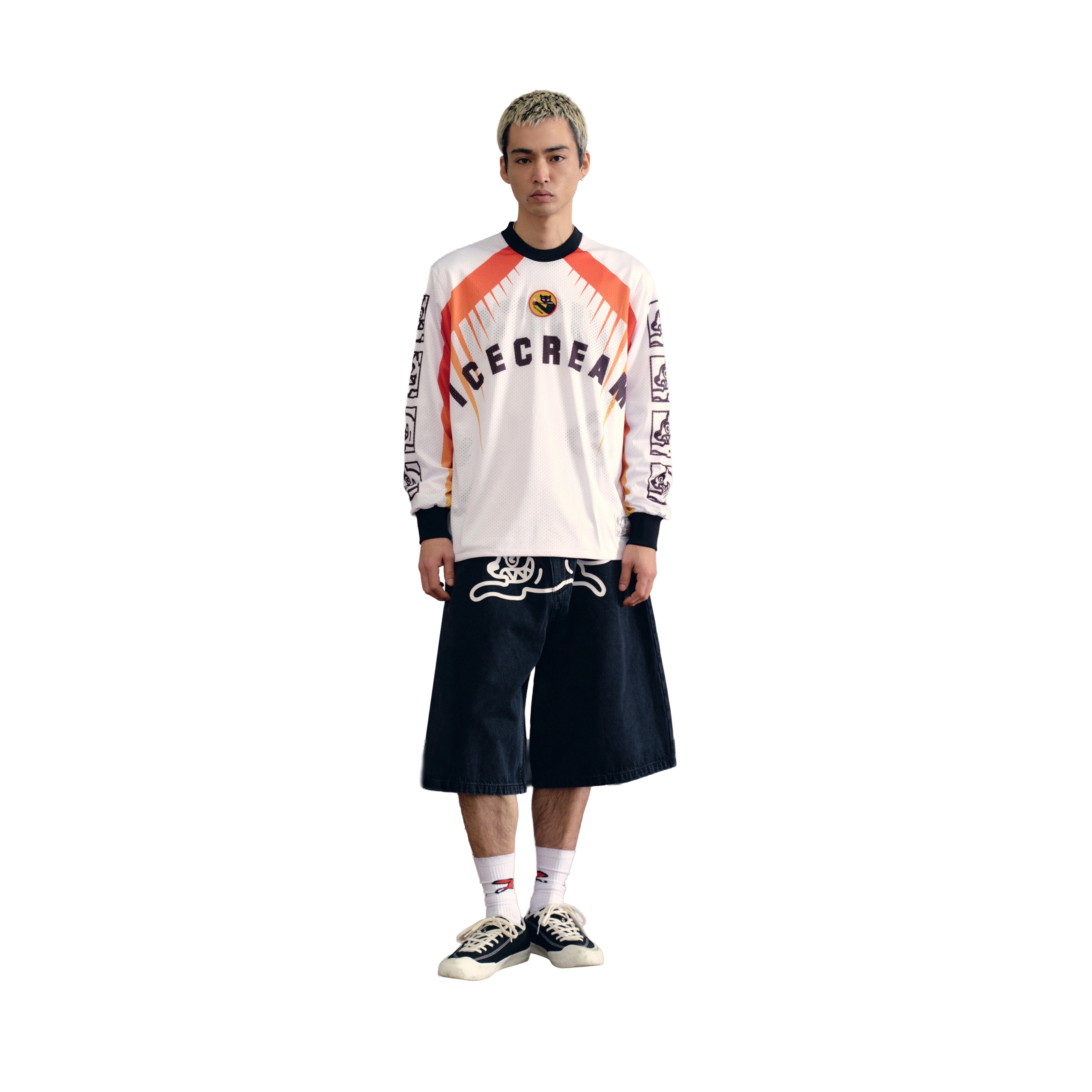 MOTO RACER L/S MESH JERSEY WHITE – ICECREAM