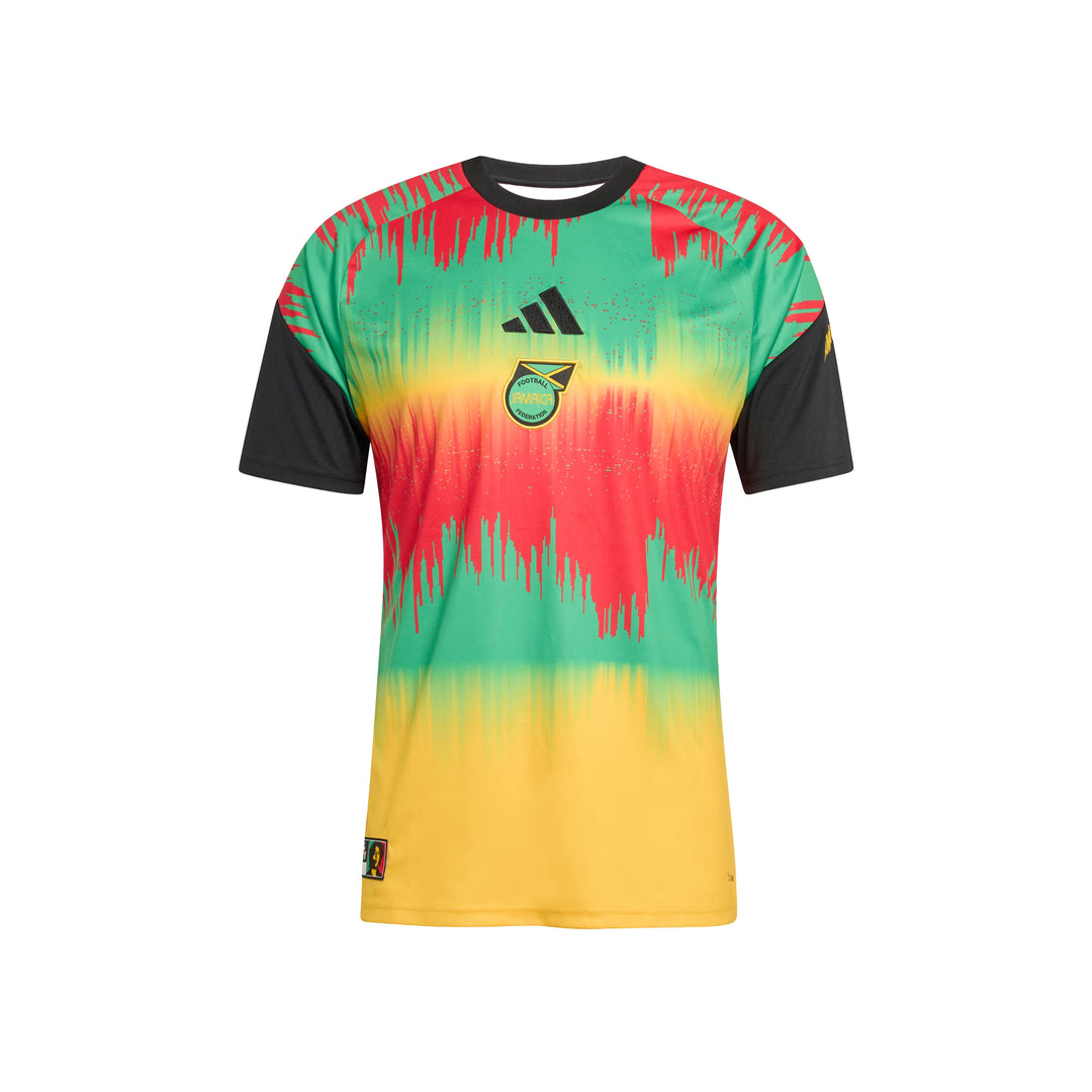 MAILLOT PRÉ-MATCH DOMICILE JAMAÏQUE 26 X BOB MARLEY