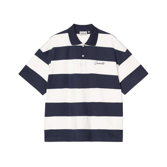 POLO S/S DELRAY STRIPE/BLUE