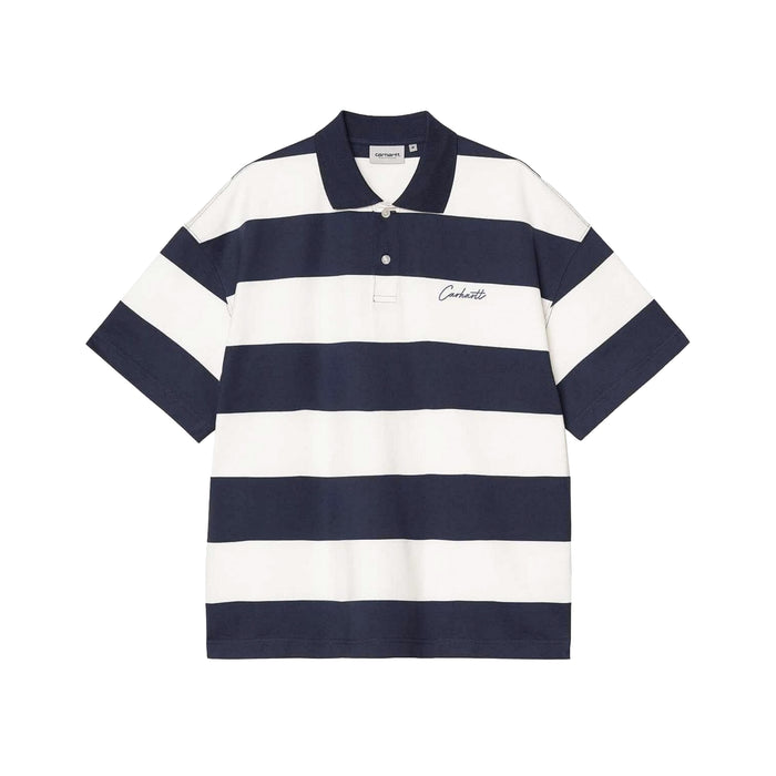 POLO S/S DELRAY STRIPE/BLUE