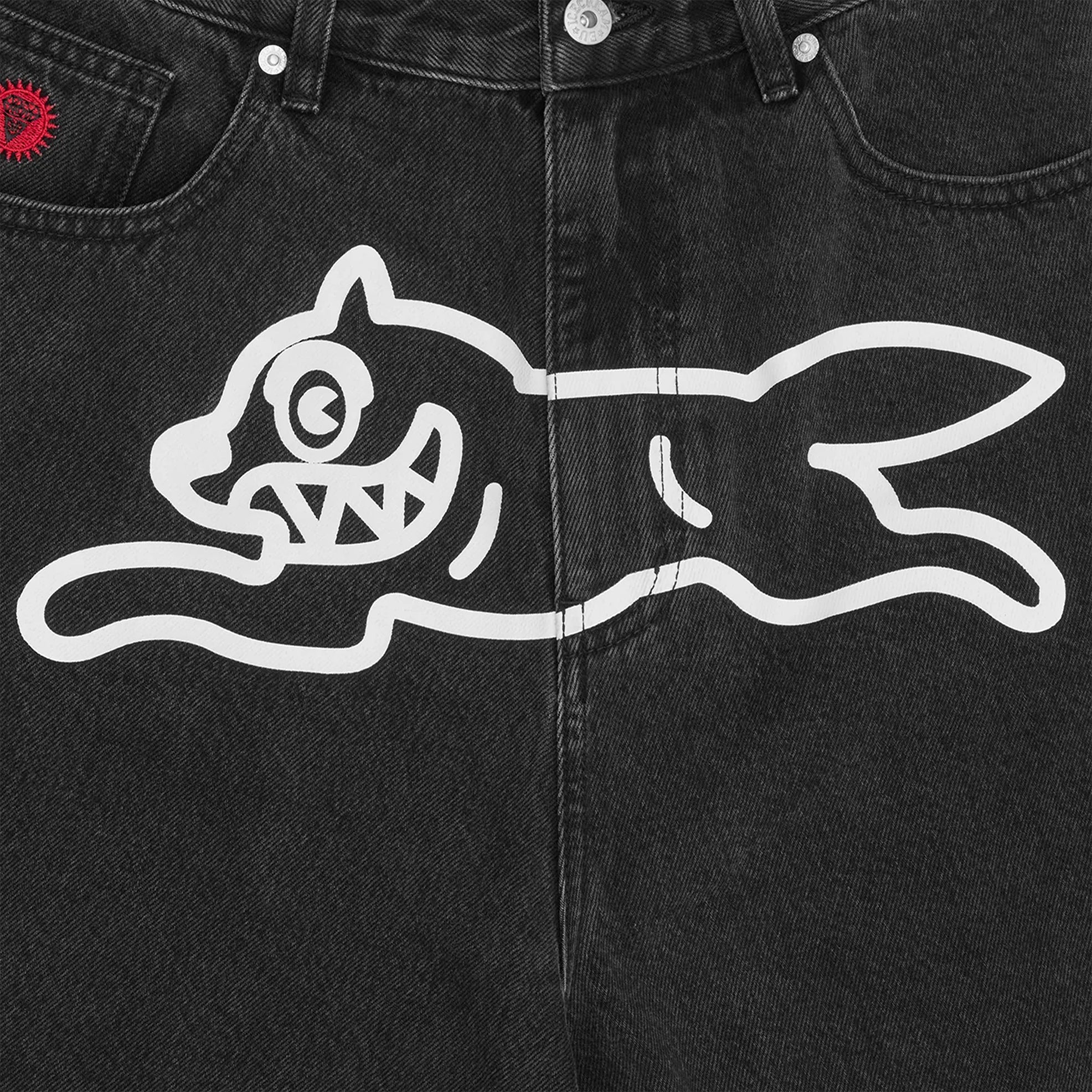 RUNNING DOG TRIPLE SCOOP DENIM SHORT BLACK – ICECREAM