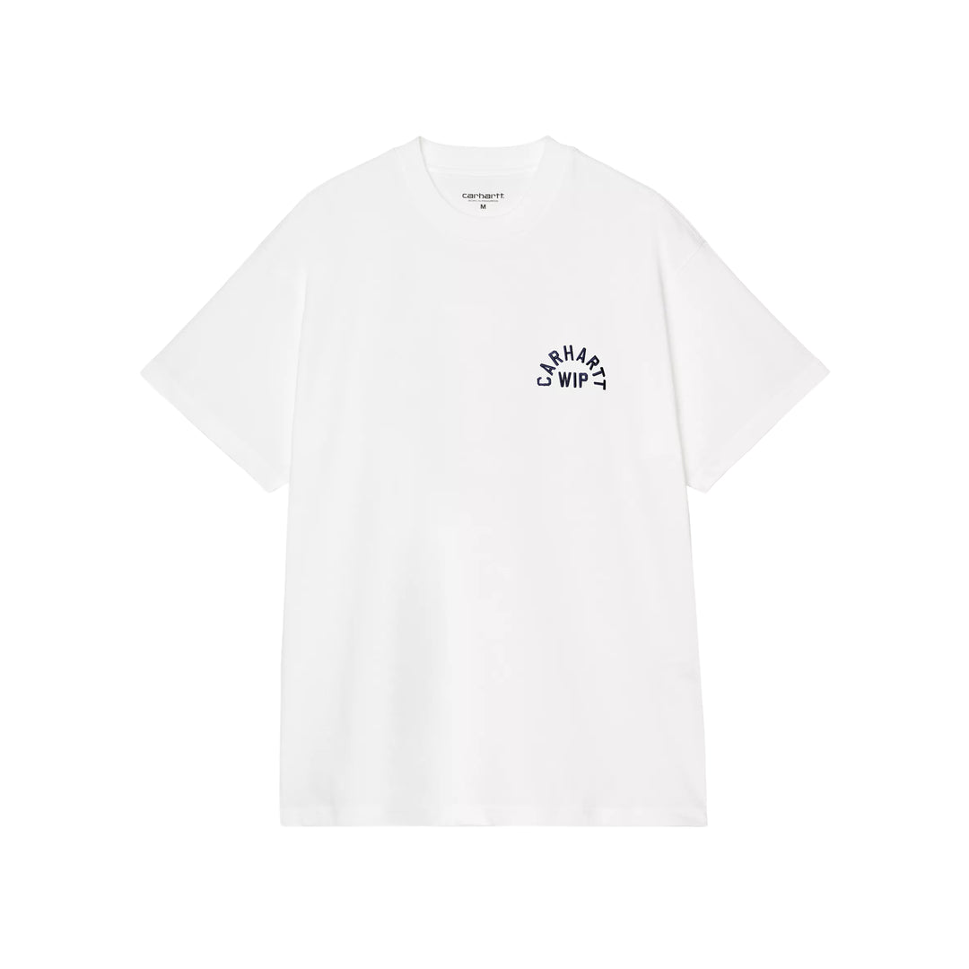 T-SHIRT S/S ARCH SCRIPT WHITE-DARK NAVY