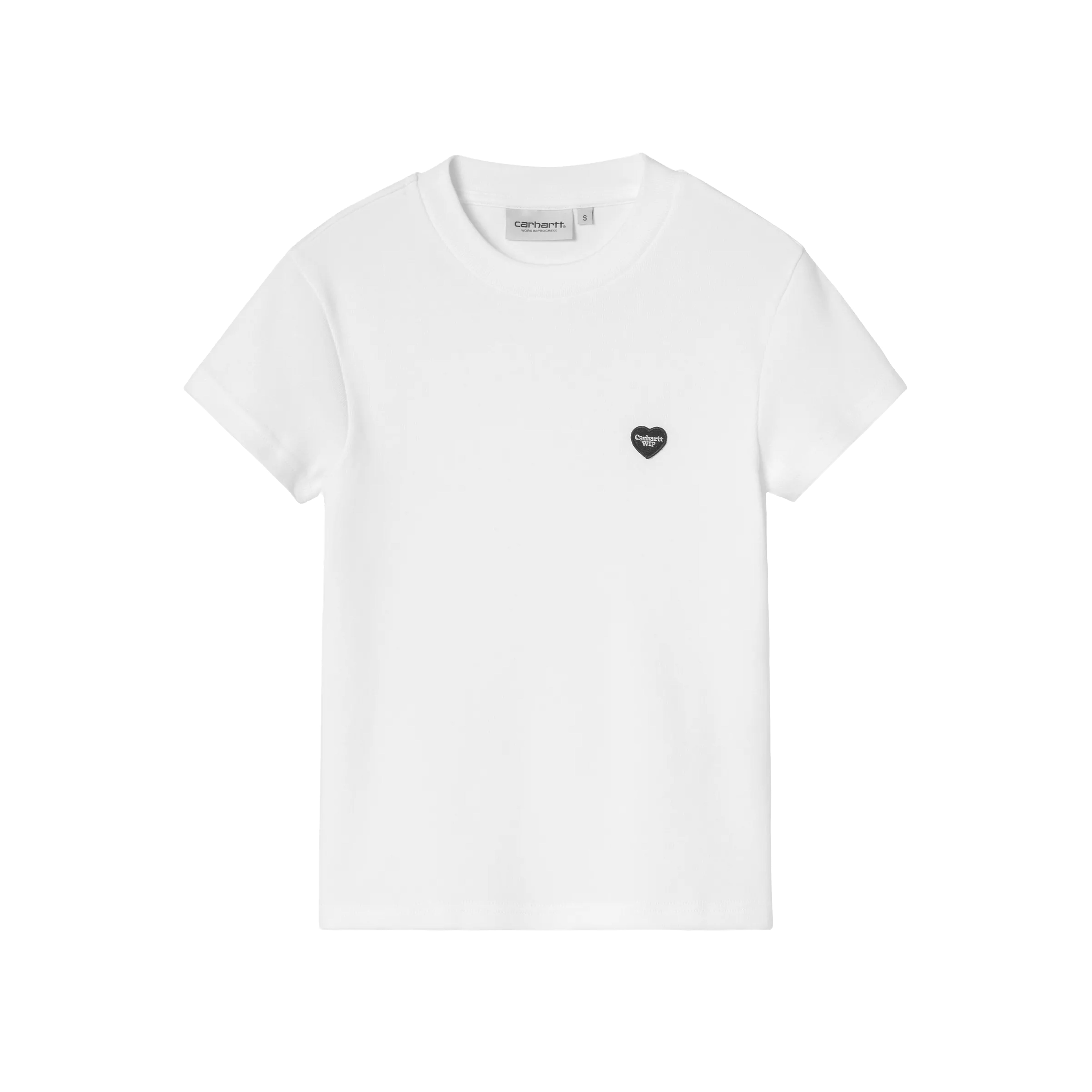 Tシャツ W/S/S スモールハートパッチ ホワイト/ブラック