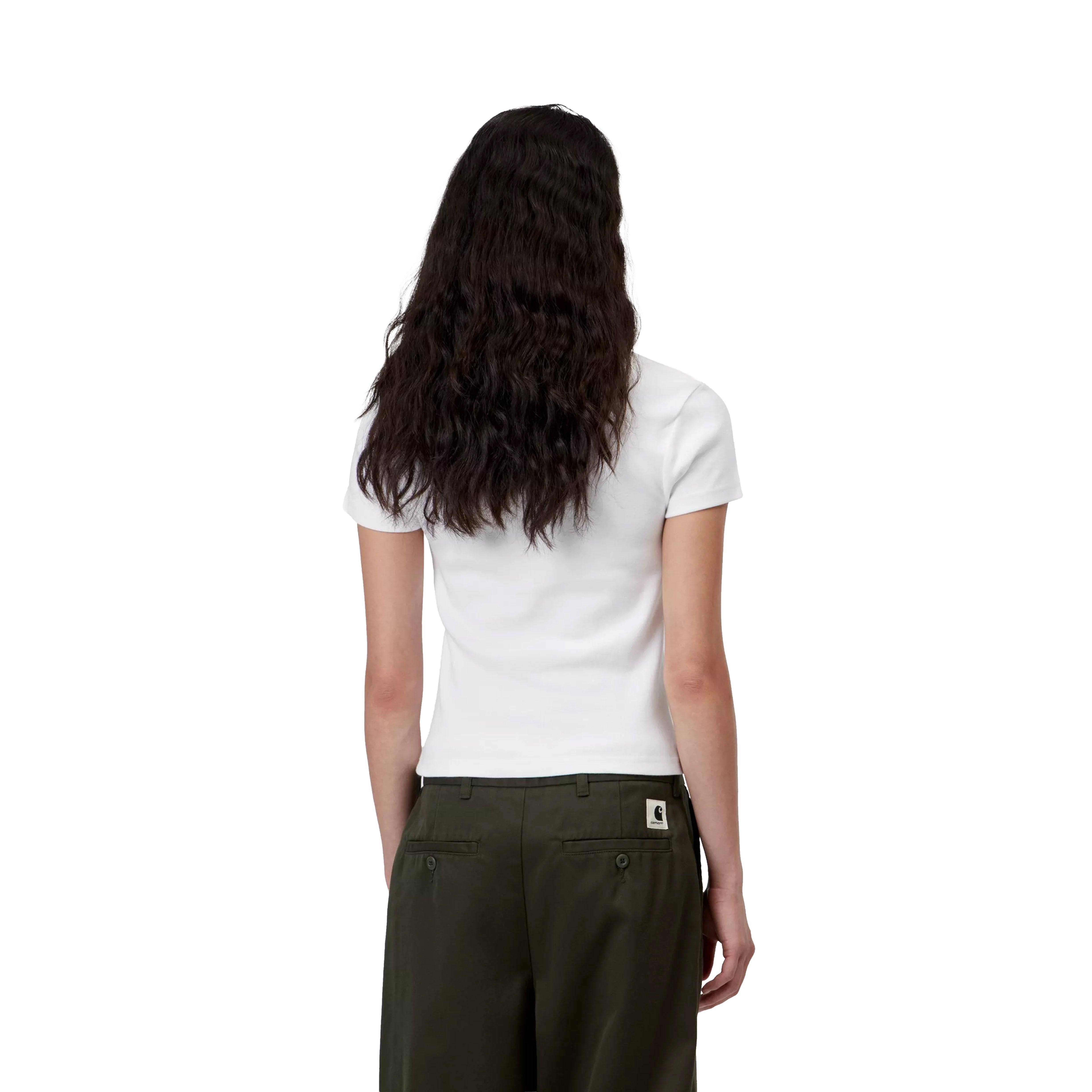 Tシャツ W/S/S スモールハートパッチ ホワイト/ブラック