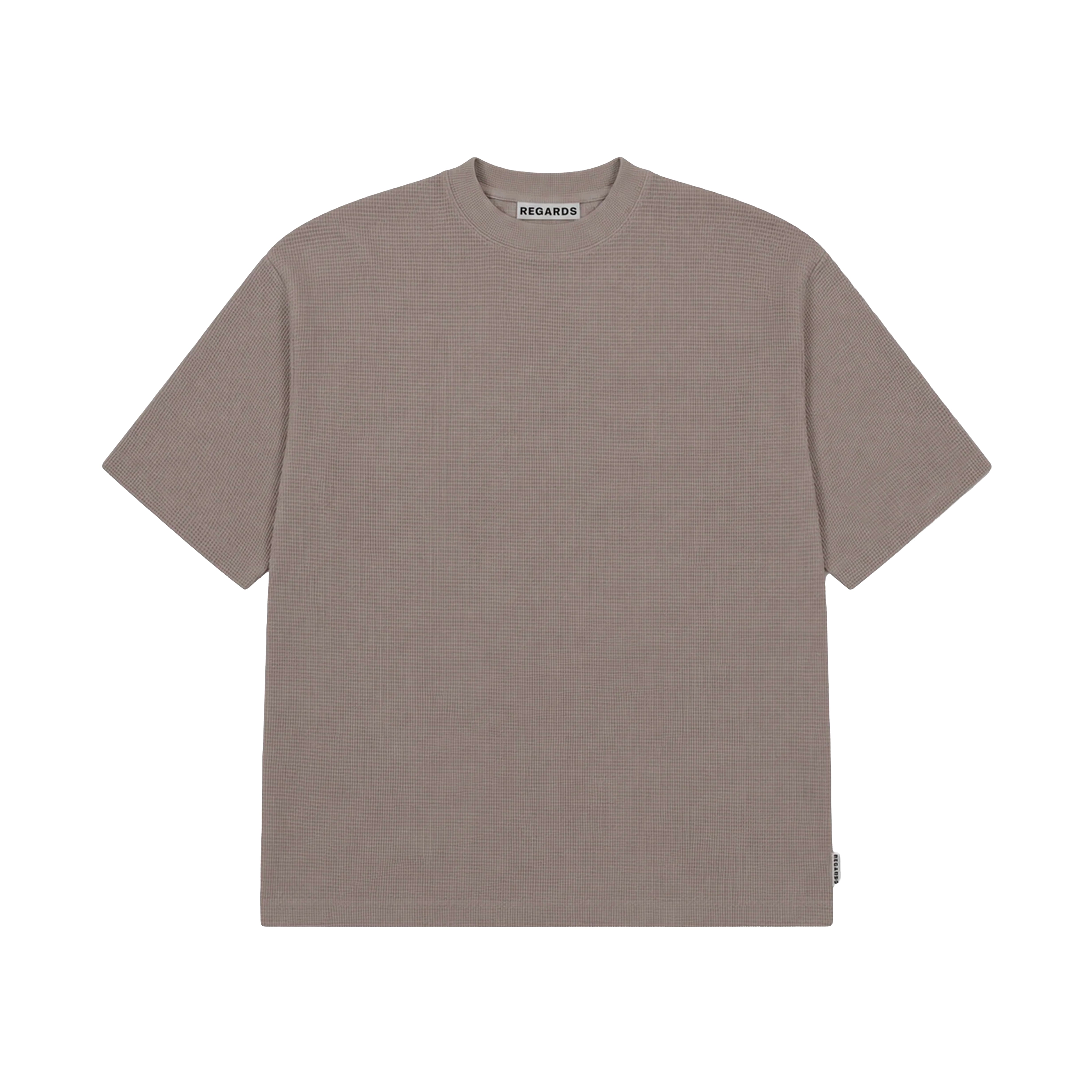 T-SHIRT WAFFLE OVERSIZE TAUPE