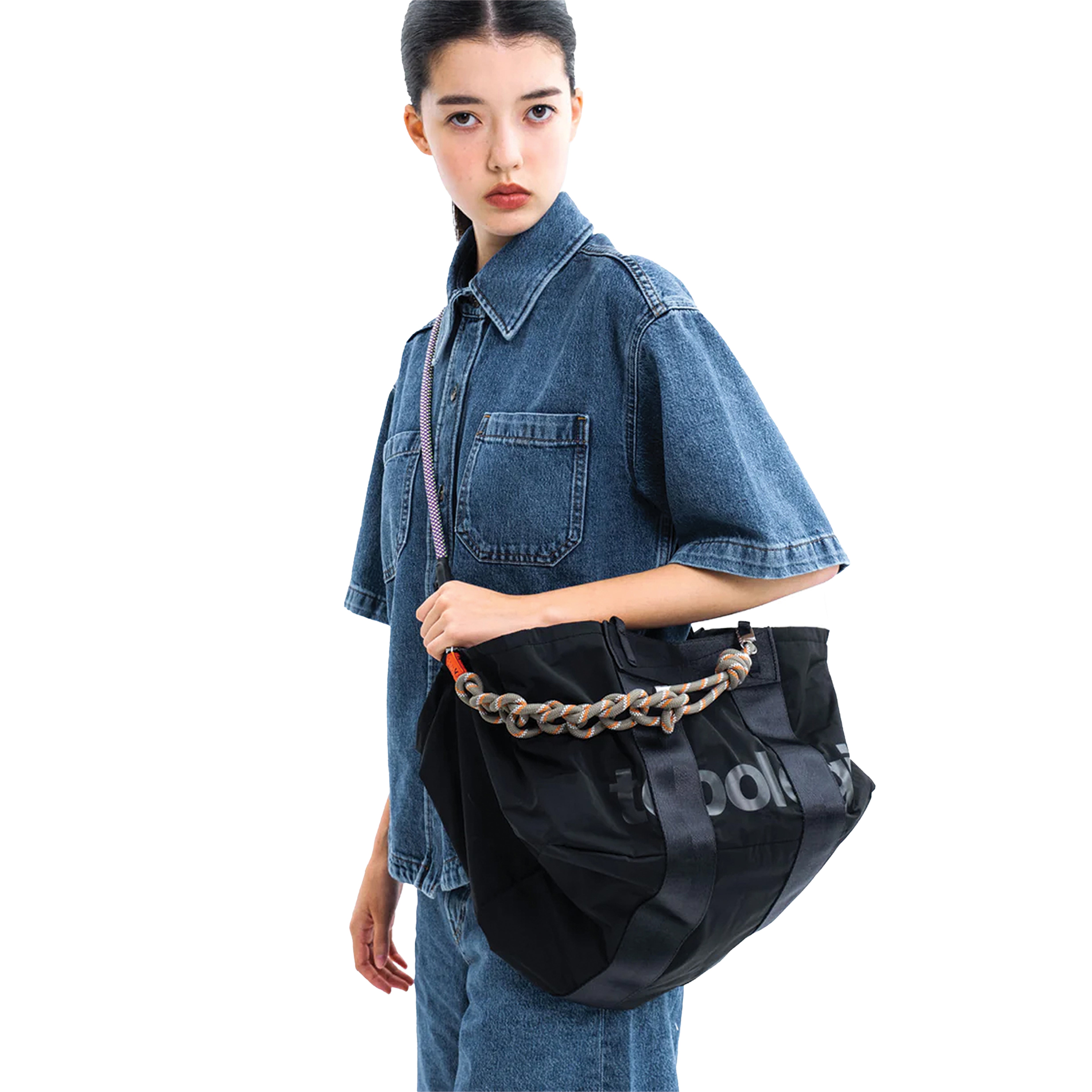 WARES BAGS サミットダッフルラージ ブラックテックサテン
